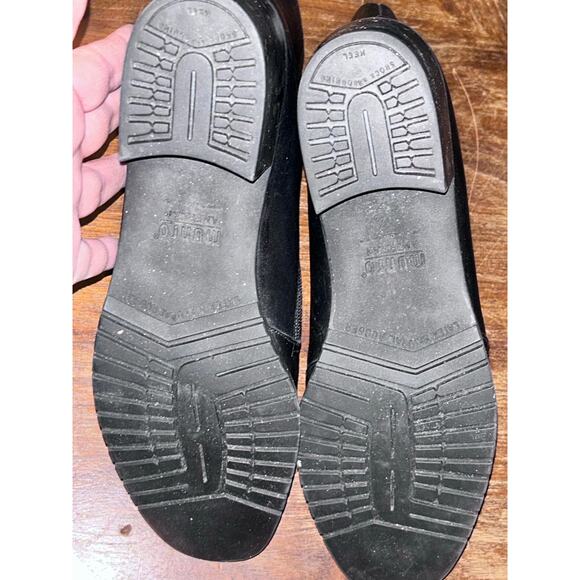 Munro America Black Leather Ankle Booties 9 Zip 1.75” Heel Comfort Classic - Picture 4 of 11